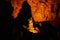 Stalagmites inside the cave