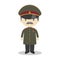 Stalin cartoon character. Vector Illustration.