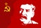 Stalin on red