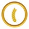 Stalk of ripe barley vector icon