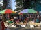 The stall at the Car Free Day event on the protocol road in Solo, Central Java, Indonesia, Sunday 19 June 2022