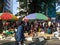 The stall at the Car Free Day event on the protocol road in Solo, Central Java, Indonesia, Sunday 19 June 2022