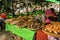 A stall of fresh eggs and dried or salted food vendor, in Nyaung shwe market, near Inle Lake Myanmar