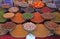Stall with spicery on the street market in Ahmedabad