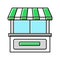stall store color icon vector illustration