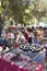 Stalls at Crowd scene at Punta Arabi Hippie Market
