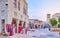 The stalls of tourist market in Al Seef, Dubai, UAE