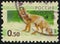 stamp 0.50 Russian ruble 50 kopeks printed by Russian Federation, shows animal Red Fox Vulpes