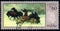 Stamp 60 Polish grosz printed by Republic of Poland, shows painting `Wolves Raid` by A.Wierusz-Kowalski,