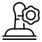 Stamp authority icon, outline style