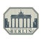 Stamp with Brandenburg gate, Berlin