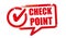 Stamp check point vector illustration