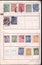 Stamp collection book, pages and various stamps. Ottoman Empire postage stamps.