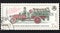 Stamp dedicated to historic fire engine. History of fire fighting equipment