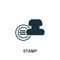 Stamp icon. Monochrome simple Banking icon for templates, web design and infographics