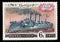 Stamp with image of Soviet cruiser Ochakov. Old Soviet postage stamp