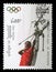 Stamp issued in Cambodia shows competition in archery, series Olympic Games - Barcelona