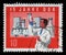 Stamp issued in Germany - Democratic Republic DDR shows Scientists, chemical plant