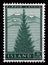 Stamp issued in Iceland shows European spruce Picea abies, Re-forest series