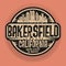 Stamp or label with name of Bakersfield, California