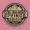 Stamp or label with name of Colorado Springs, Colorado