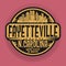 Stamp or label with name of Fayetteville, North Carolina