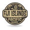 Stamp or label with the name of Fiji Islands, Pacific Paradise