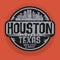 Stamp or label with name of Houston, Texas