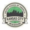 Stamp or label with name of Kansas City, Missouri