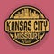 Stamp or label with name of Kansas City, Missouri