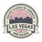Stamp or label with name of Nevada, Las Vegas