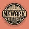 Stamp or label with name of Newark, New Jersey