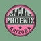 Stamp or label with name of Phoenix, Arizona