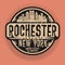 Stamp or label with name of Rochester, New York