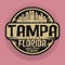 Stamp or label with name of Tampa, Florida