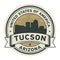 Stamp or label with name of Tucson, Arizona