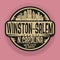 Stamp or label with name of Winston-Salem, North Carolina