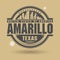 Stamp or label with text Amarillo, Texas inside