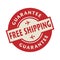 Stamp or label with the text Free Shipping Guarantee