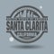 Stamp or label with text Santa Clarita, California inside