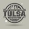 Stamp or label with text Tulsa, Oklahoma inside