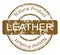 Stamp with natural leather product