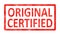 Stamp original certified