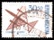 A stamp printed in Argentina  from a series depicting multicolored planes in abstract symbolic form airplane