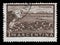 Stamp printed in Argentina shows a heard of beef cattle in the Argentinean walking through a gate in a fence