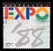 Stamp printed in Australia shows Expo `88 Logo, World Fair, Brisbane