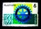 A stamp printed in Australia shows an image of Rotary international 1921-1971 on value at 6 cent.
