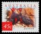 Stamp printed in Australia shows the Painted Firetail