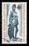 Stamp printed in Austria, shows a bronze figure of `King Arthur of England`