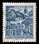Stamp printed by Austria, shows Dragon Fountain, Klagenfurt